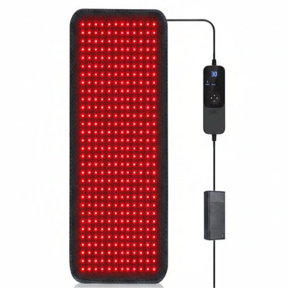 Infrared Light therapy mat product + cable and accessories to connect. all in a white background