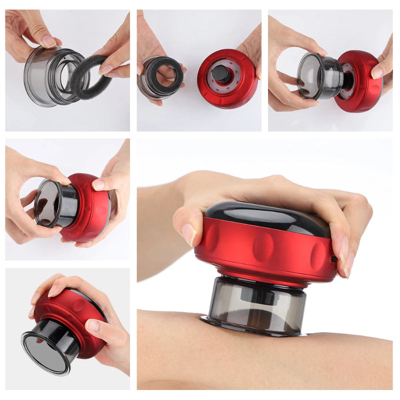 red light cupping being used on a arm